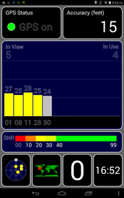 Satellite acquisition took just over one minute indoors.