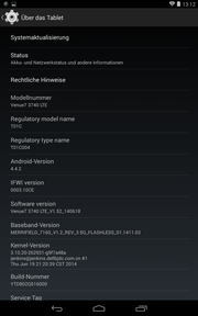Google Android 4.4.2 is preloaded.