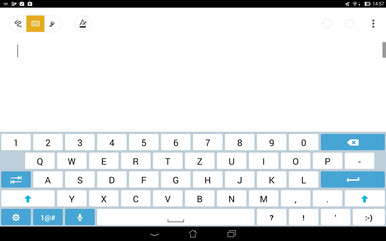 On-screen keyboard landscape mode (default size)