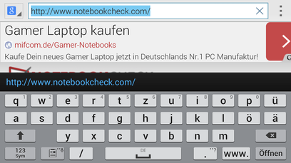 Keyboard landscape mode