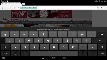 Keyboard landscape mode