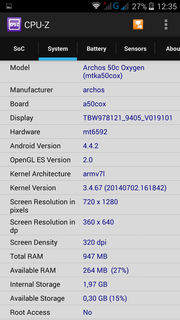 More details about the system, e.g. resolution and RAM.