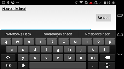 Keyboard landscape mode