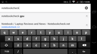 Standard Android keyboard