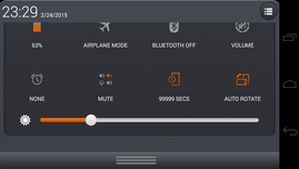 Dropdown menu is loaded with quick access icons