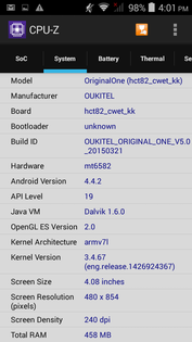 CPU-Z information