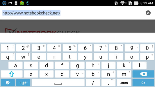 Essentially the same keyboard skin and interface of the larger ZenFones