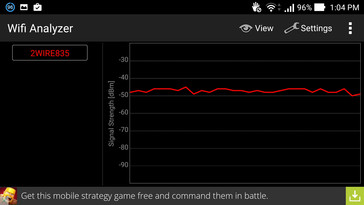 Asus ZenFone 2 WiFi Signal ~10 m from source