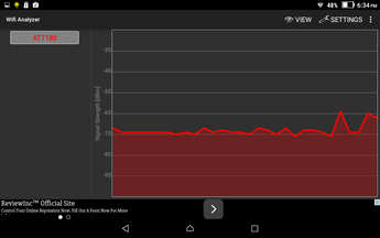 Lenovo Tab 2 A8 WiFi signal ~10 m from source