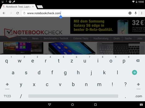 Keyboard landscape mode