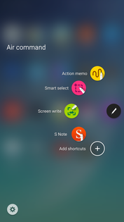 Air Command becomes active when the S Pen is released