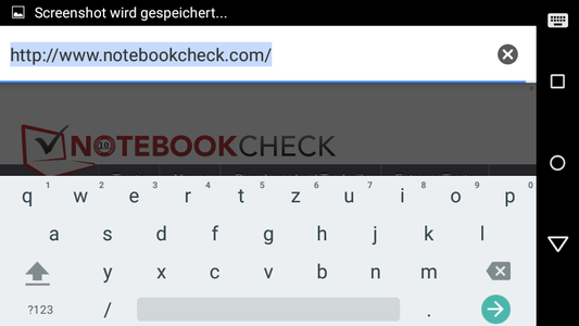 Keyboard: landscape mode