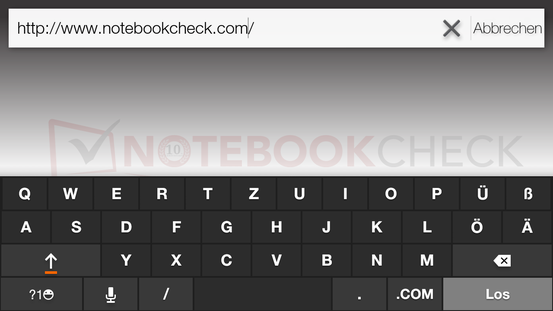 Keyboard landscape mode