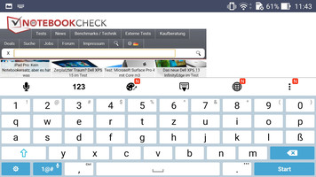 Keyboard landscape mode