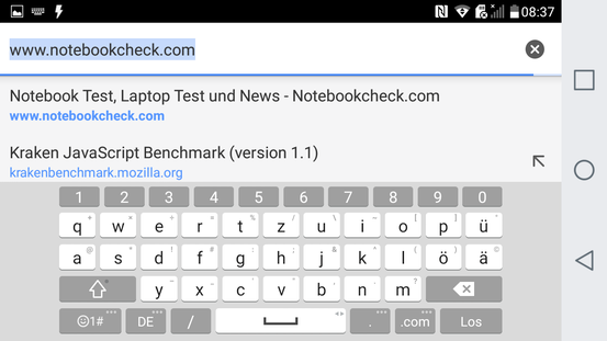 Keyboard landscape mode