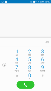 Dialpad, single-handed use