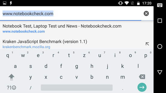 Keyboard landscape mode