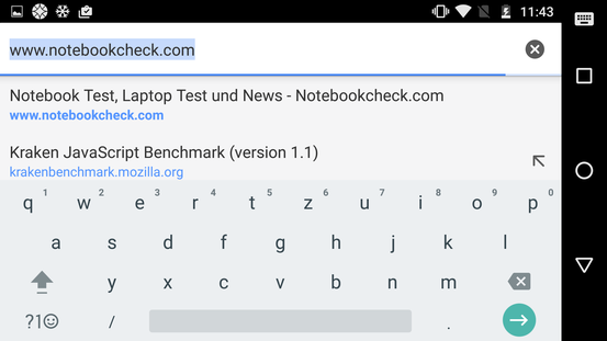 Keyboard landscape mode