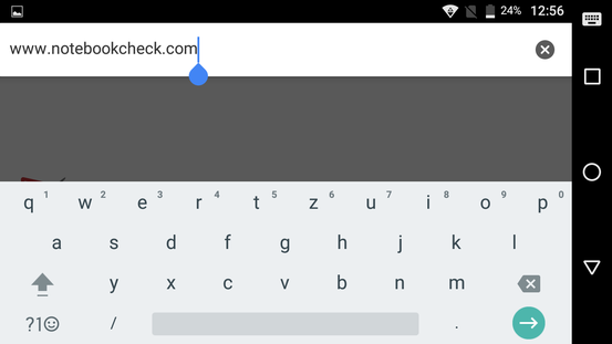 Keyboard landscape mode