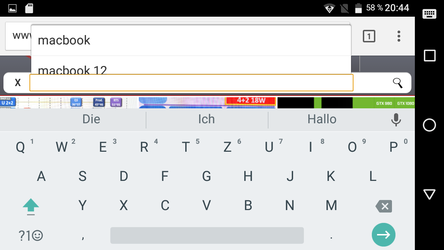 Keyboard landscape mode