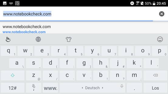 Keyboard landscape mode