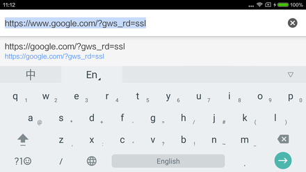 Google Pinyin stock keyboard