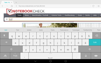 Keyboard landscape mode