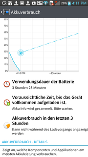 The smartphone from LG manages a runtime of around three and a half hours under load.