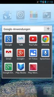 Several Google apps are preloaded.