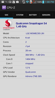 Heart of the LG D605 Optimus L9 II is the dual-core SoC MSM8230 with 1.4 GHz.