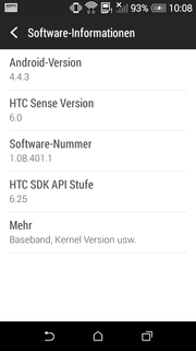 The HTC Desire 510 runs Android 4.4.3.