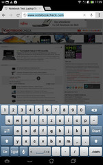 Keyboard in portrait format