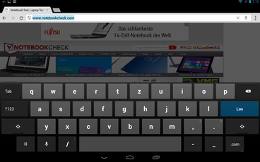 Keyboard in landscape mode