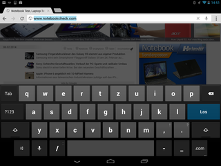 Keyboard (landscape mode)