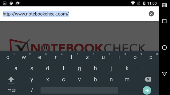 Virtual keyboard in landscape mode...