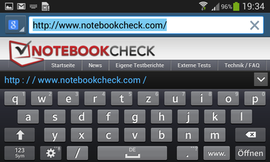 Keyboard in landscape mode