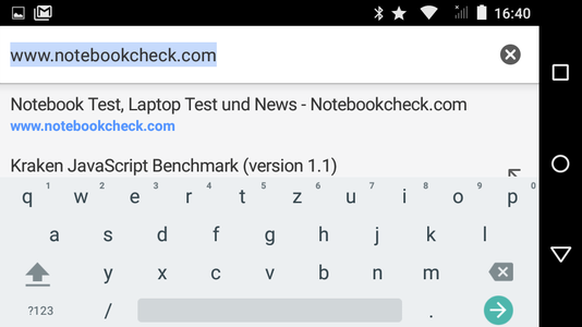 Keyboard landscape mode