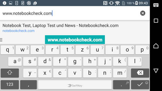 Virtual keyboard in landscape mode ...