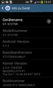 The Samsung Galaxy Ace 3 runs on Android 4.2.2.