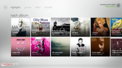 The music app looks a lot like the Xbox interface.