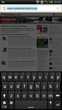 Convenient key size in portrait mode.