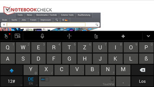 Keyboard landscape mode