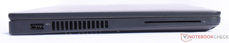 Left: USB 3.0, vents, SmartCard reader