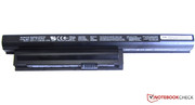 The Vaio VPC-EH1M1EW.G4’s 44 Wh battery.