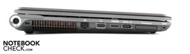 Left side: LAN, VGA, HDMI, eSATA, ExpressCard, iS400