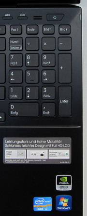 A numeric keypad is also available.