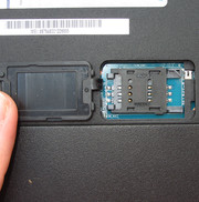 Also on the bottom of the device, is a SIM card slot,...