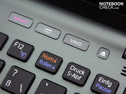 Special keys call on Vaio Care (Assist) or self-defined actions (mute, brightness, programs etc. ).