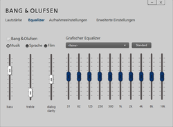 Bang & Olufsen settings