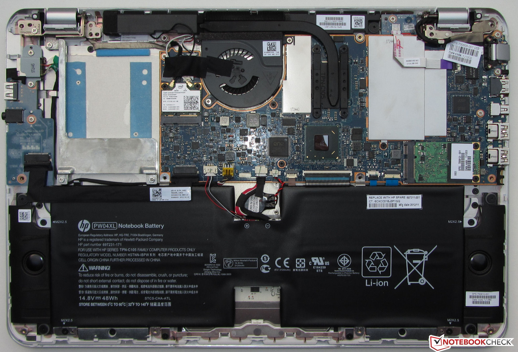 Review HP Spectre XT TouchSmart 15-4000eg Ultrabook - NotebookCheck.net ...
